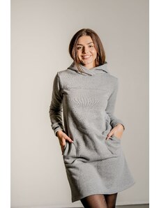 DENITY Mikinové šaty TYSHIE - šedá
