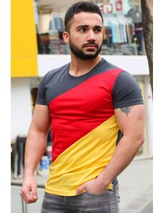 Madmext Color Block Smoked T-Shirt 3018