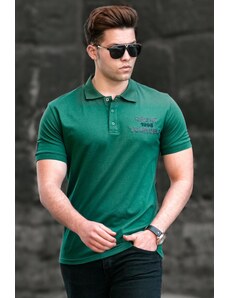 Madmext Green Polo Neck Men's T-Shirt 5247