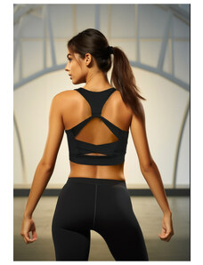 Trendyol Black Back Cross Band Detailed Supported/Shaping Knitted Sports Bra