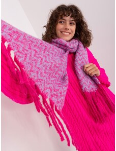 Fashionhunters Růžová a modrá dámská pletená šála