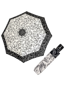 Doppler Magic Fiber BLACK & WHITE - dámský plně-automatický deštník bordura