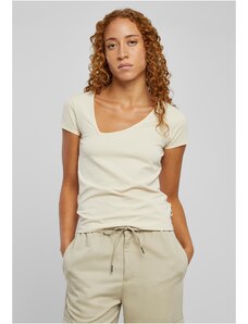 UC Ladies Dámské organické asymetrické tričko s bílým pískem