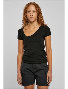 UC Ladies Dámské tričko s organickým asymetrickým výstřihem v černé barvě