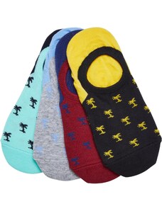 Urban Classics Accessoires Ponožky Reccyled Yarn Invisbile Palmtree Socks 4-balení vícebarevné