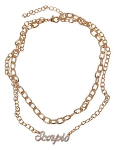 Urban Classics Accessoires Diamond Zodiac Scorpio náhrdelník - zlaté barvy