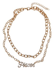 Urban Classics Accessoires Diamond Zodiac Pisces náhrdelník - zlaté barvy
