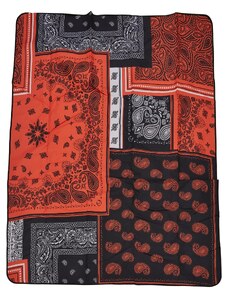 Urban Classics Accessoires Bandana Patchwork Print Deka černá/oranžová