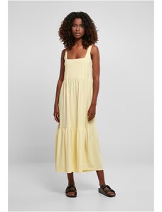 UC Ladies Dámské letní šaty s 7/8 délkou Valance měkce žluté