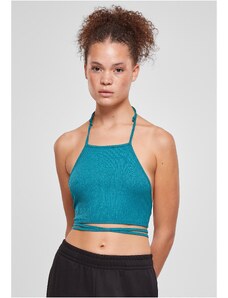 UC Ladies Ladies Rib Trapeze Cropped Top akvarel