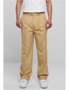 UC Men Rovné plisované kalhoty v béžové barvě