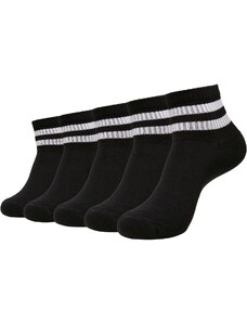 Urban Classics Accessoires Sportovní ponožky s logem Half Cuff Logo po 5 baleních černé