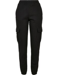 UC Ladies Dámské kalhoty Cargo Sweat s vysokým pasem černé