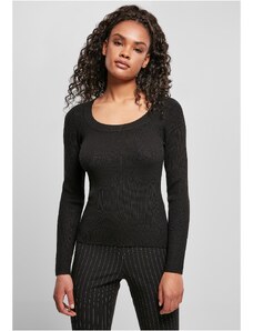 UC Ladies Dámský svetr s širokým výstřihem, černý
