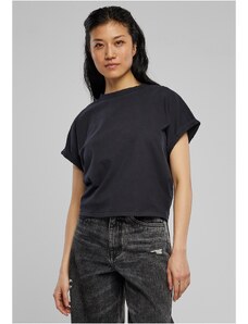 UC Ladies Dámské tričko s krátkým pigmentovým střihem na rukávu černé