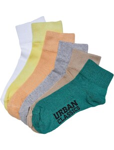 Urban Classics Accessoires Vysoké Sneaker Socks 6-Pack sunsetcolor