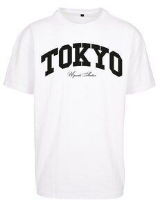 MT Upscale Oversize tričko Tokyo College bílé