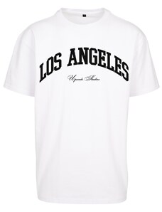 MT Upscale L.A. College Oversize tričko bílé