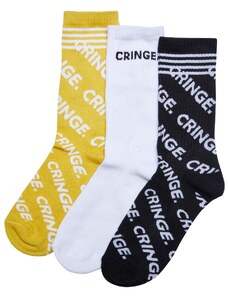 MT Accessoires Cringe ponožky 3-balení černá/bílá/žlutá