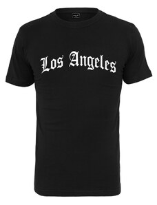 MT Men Černé tričko s nápisem Los Angeles