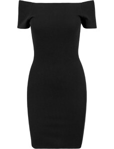 UC Ladies Dámské šaty s vypnutým ramenem černé