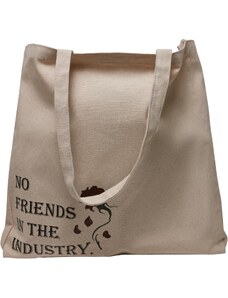 MT Accessoires Oversize plátěná taška No Friends v bílé barvě
