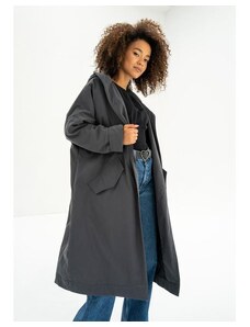 Nelove Šedý nepromokavý plášť MOSQUITO s kapucí