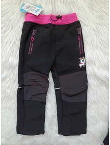 Dívčí teplé softshellové kalhoty KUGO HK5516, vel. 104-134