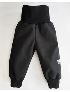 Zateplené chlapecké softshellové kalhoty SPARK s kožíškem/ velikosti 80 - 128 / prodyšné a vodoodpudivé