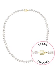 EVOLUTION GROUP Perlový náhrdelník z říčních perel se zapínáním ze 14 karátového zlata 922001.1/9268A bílý