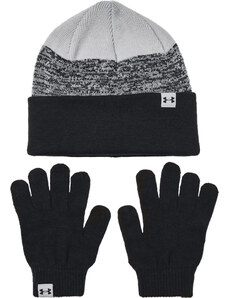 Čepice Under Armour Girl's Beanie & Glove Combo-BLK 1380013-001