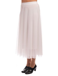 Krymar DAM597 - dámská dlouhá bílá šifonová sukně
