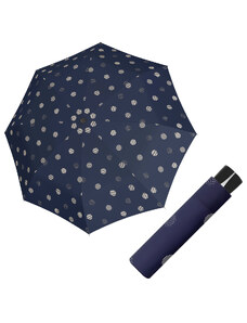 Doppler Mini Fiber TIMELESS BLUE - dámský skládací deštník puntíky