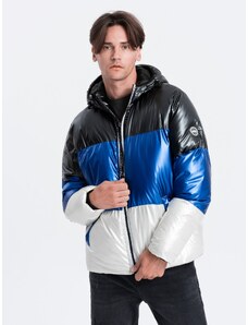 Ombre Clothing Pánská zimní prošívaná bunda - grafitová C459