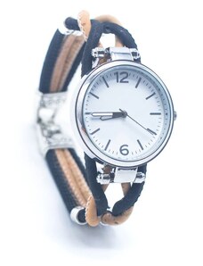 Ecopeople Dámské korkové hodinky eco-friendly - Sofia, černé