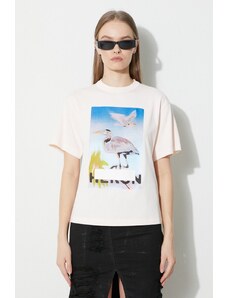 Bavlněné tričko Heron Preston Censored Heron Ss Tee růžová barva, HWAA032F23JER0033037