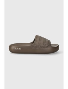 Boty adidas Originals Adilette Ayoon šedá barva, na platformě, IF7617