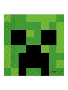 GODAN Papírové ubrousky Pixel - Minecraft Creeper - 33 x 33 cm - 20 ks