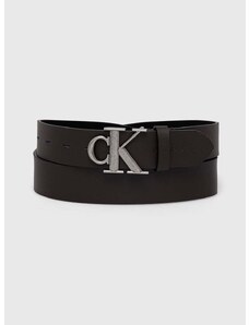 Kožený pásek Calvin Klein Jeans pánský, hnědá barva, K50K511418