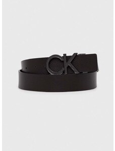 Oboustranný kožený pásek Calvin Klein pánský, černá barva, K50K511337