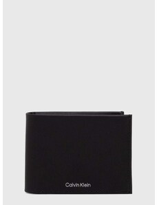 Kožená peněženka Calvin Klein černá barva, K50K511380