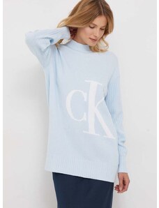 Bavlněný svetr Calvin Klein Jeans s pologolfem, J20J222631