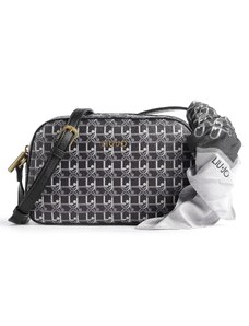 LIU JO Esploratrice crossbody kabelka s šátkem logo černá šedá