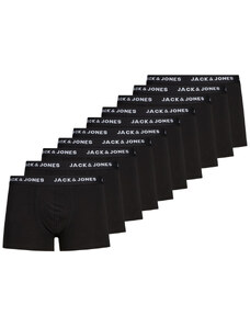 Jack & Jones 10PACK pánské boxerky Jack and Jones černé