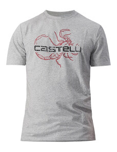 Castelli - volnočasové triko s potiskem finale tee travertine gray