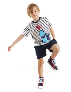 Denokids Dude Shark Boys T-shirt Shorts Set