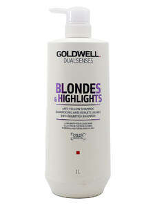 Goldwell Dualsenses Blondes & Highlights Anti-Yellow Shampoo 1000 ml Šampon pro blond a melírované vlasy