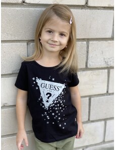Dívčí tričko s krátkým rukávem, GUESS, černé STAR
