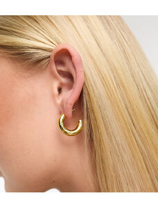 Bohomoon Spellbound gold plated hoop earrings with crystal star details
