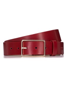 Dámský minimalistický kožený pásek Wittchen, červená, přírodní kůže